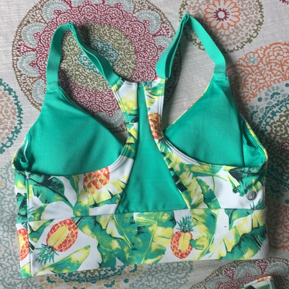 🔥💋NWT Wildfox Sweat 2pcs Set S Green Palm Leaf & Pineapples🍍 - Picture 6 of 9